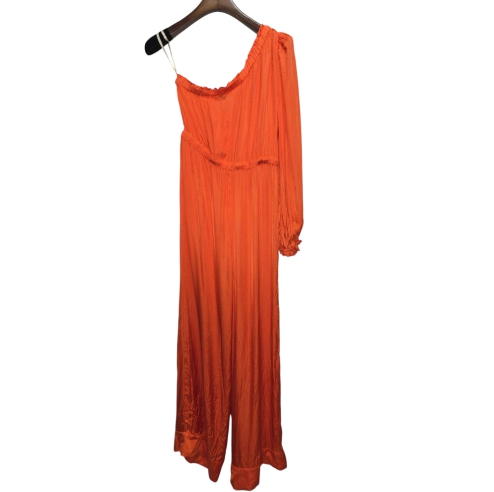 FARM Rio One-Shoulder Orange Jumpsuit - Picture 8 of 8